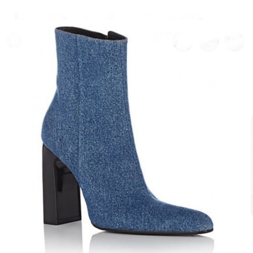 Balenciaga Denim Heel Ankle Boots Sz 6.5